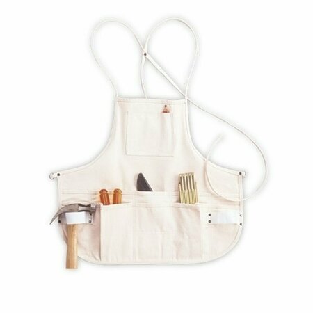 CUSTOM LEATHERCRAFT CLC CANVAS APRON 12 POCKET WHITE C10